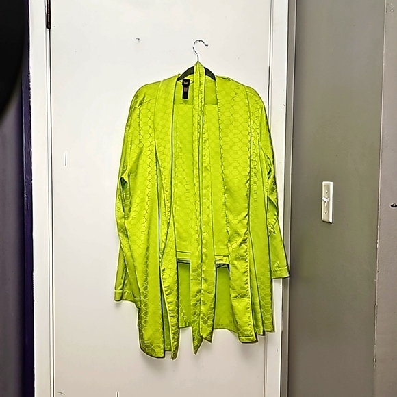 SAVAGE X FENTY MED Kelly Green Robe and Pajama Pants Set - Picture 2 of 2